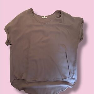 Maurices Gray Cuffed Sleeve Blouse